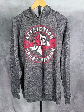 Affliction Sport Division Gray Performance Tracksuit Hoodie Joggers Set Size XL